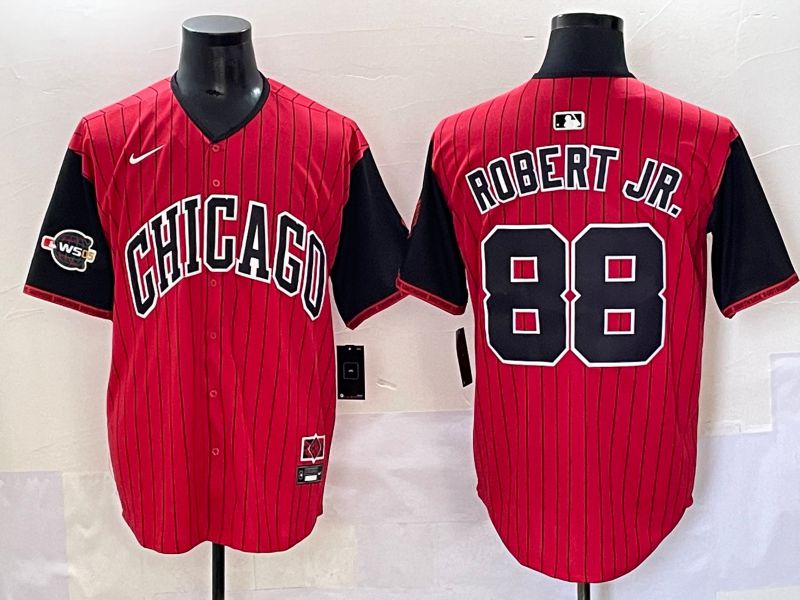Men 2025 Chicago White Sox #88 Robert jr Red Joint Name Nike MLB Jersey style 97->chicago white sox->MLB Jersey